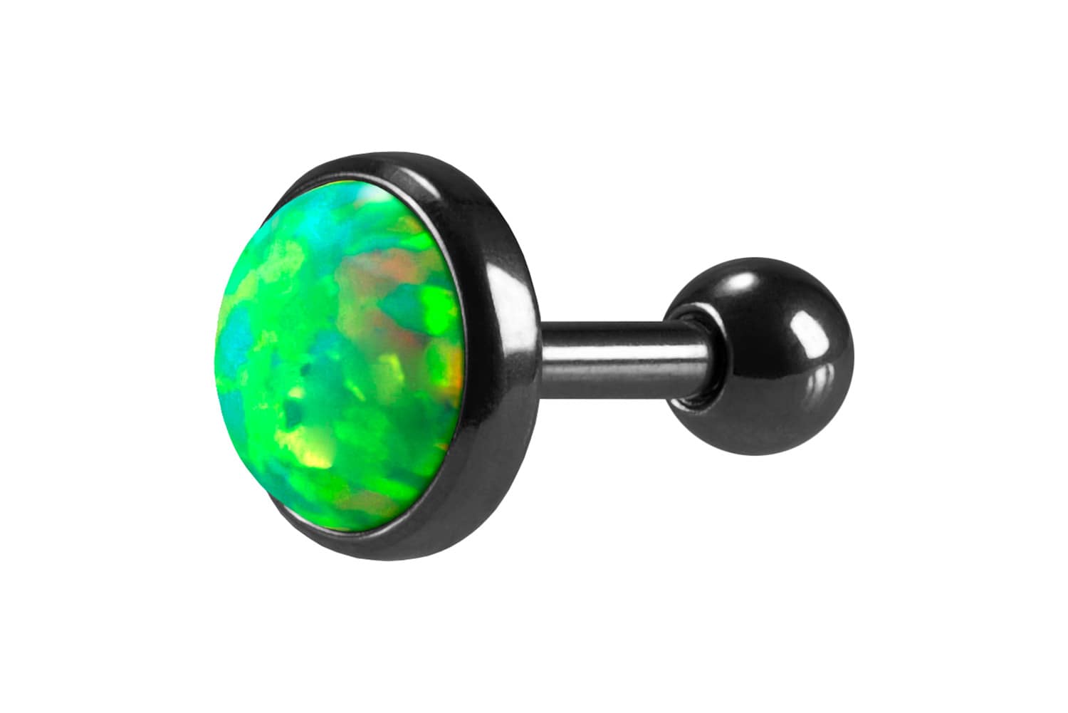 Chirurgenstahl Ohrpiercing SYNTHETISCHER OPAL ++SALE++